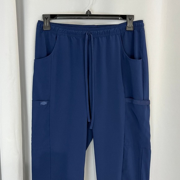 Dickies Womans Medical Scrub Pants Navy DK010 Sz L Loose Fit Utility Cargo Nurse - Picture 4 of 13